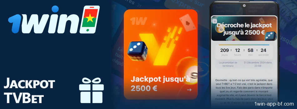 TV Bet Jackpot dans l'application mobile 1Win