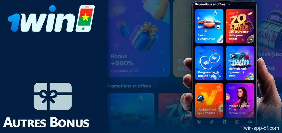 Autres primes sur l'application 1Win au Burkina Faso