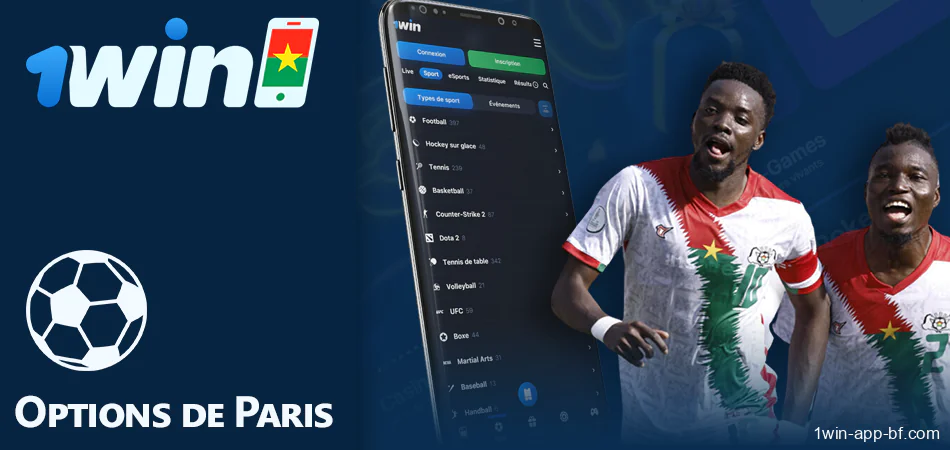 Parier sur les sports avec l'application 1Win